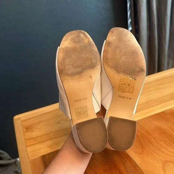 ‎Aldo white slide heels - Picture 6 of 9